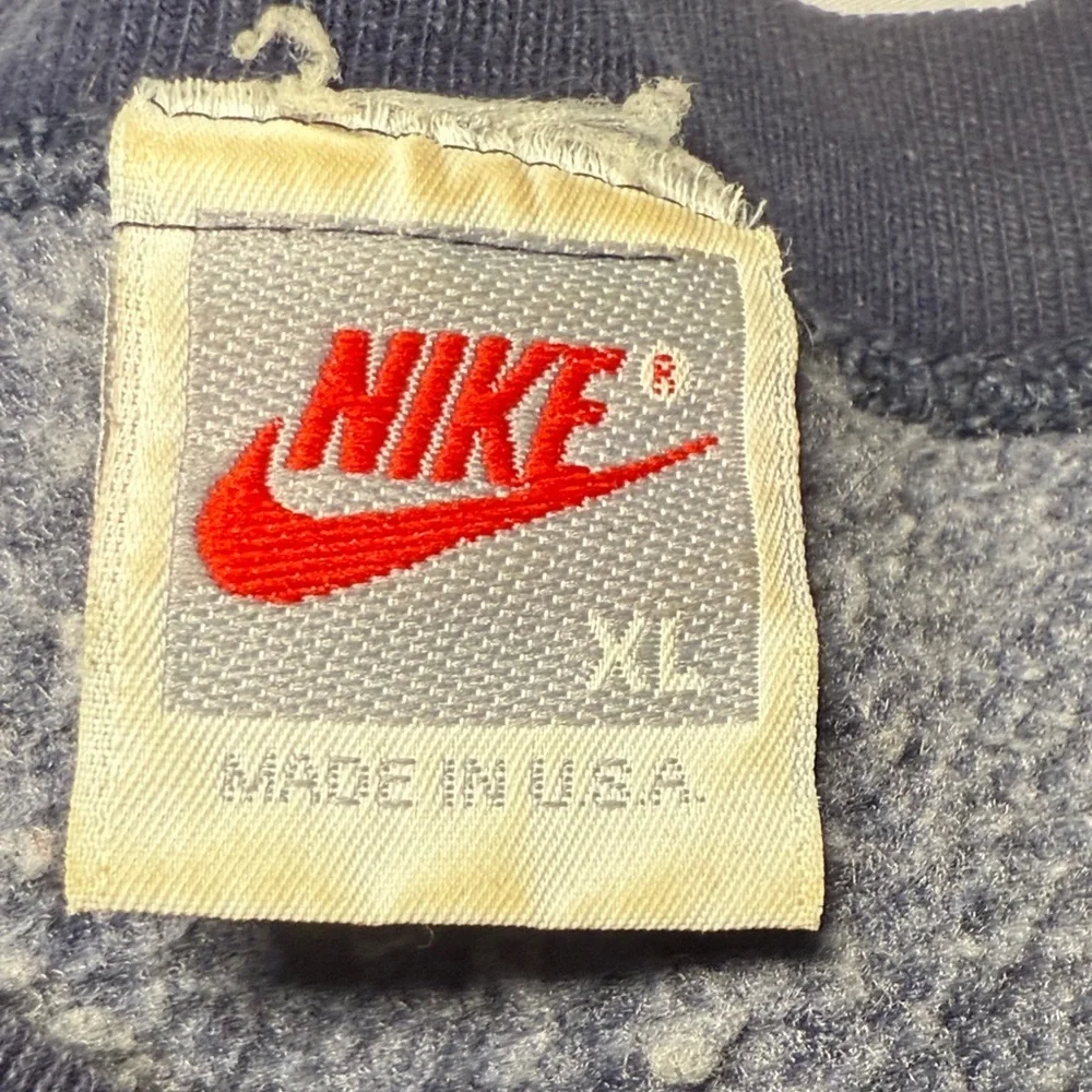 Vintage 90s Men's Nike Big Swoosh Crewneck Sweatshirt XL RARE